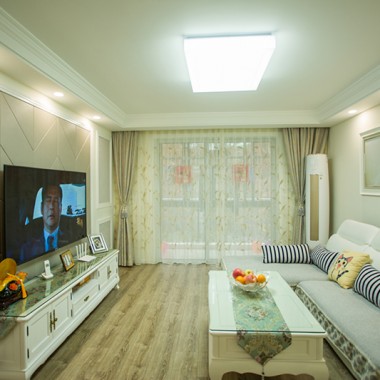 上海梧桐城邦二期140平米二居室简欧风格风格12万全包装修案例效果图10007.jpg