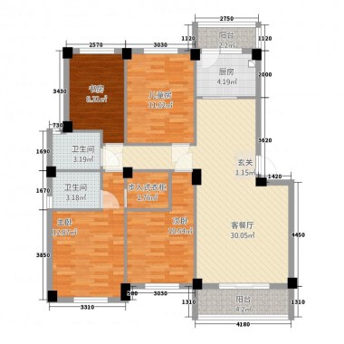 上海夏都融庭633平米四居室法式风格风格59.8万半包装修案例效果图20943.jpg