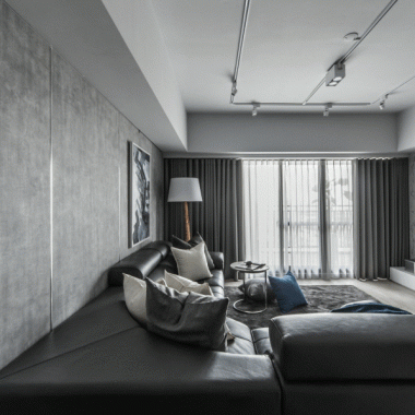 上海香港丽园103.5平米二居室北欧风格7.4万半包装修案例效果图7009.gif