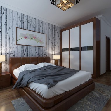 上海新西塘孔雀城88平米三居室中式风格7万全包装修案例效果图6952.jpg