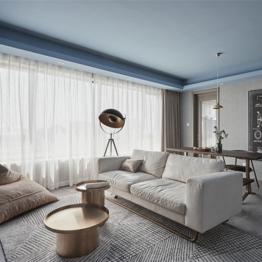 上海新逸仙公寓128.9平米三居室现代简约风格11.5万半包装修案例效果图12775.jpg