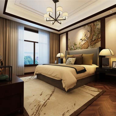上海信达泰禾·上海院子450平米别墅中式风格风格67.5万半包装修案例效果图17035.jpg