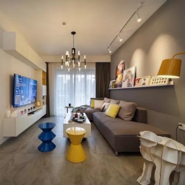 上海育秀一区103平米二居室现代风格11.8万全包装修案例效果图18098.jpg