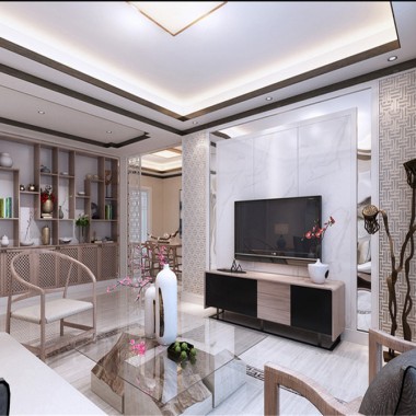 北京中国铁建广场160平米三居室中式风格风格20万全包装修案例效果图3208.jpg