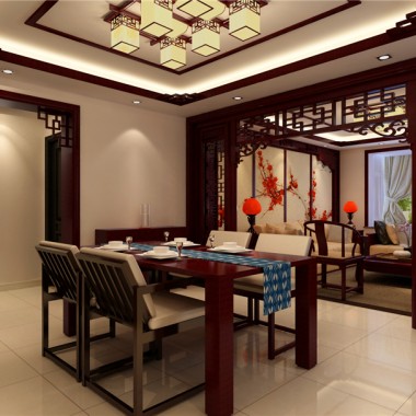 北京远洋天著洋房105平米三居室中式古典风格10.5万全包装修案例效果图913.jpg