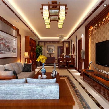 北京远洋得邑161平米四居室中式古典风格21.5万全包装修案例效果图1862.jpg