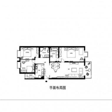 北京远洋得邑161平米四居室中式古典风格21.5万全包装修案例效果图1880.jpg