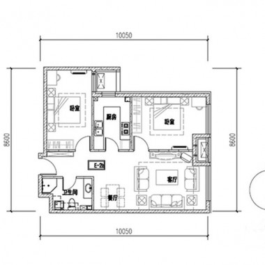 北京润景园85平米二居室现代简约风格9.5万全包装修案例效果图262.jpg