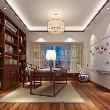 广州保利花城184平米四居室中式风格风格21万半包装修案例效果图2995.jpg