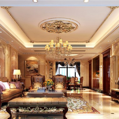 广州保利花城187平米四居室法式风格风格17万半包装修案例效果图3.jpg