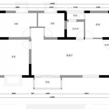 广州光大花园122平米三居室现代风格18万全包装修案例效果图2982.jpg
