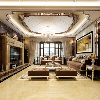 广州广州星河山海湾190平米四居室简欧风格风格21万半包装修案例效果图3268.jpg