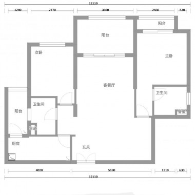 广州锦绣银湾116平米三居室中式风格20万全包装修案例效果图568.jpg