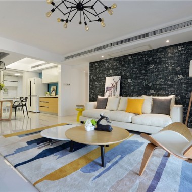 广州锦绣银湾129平米三居室现代风格18万全包装修案例效果图3845.jpg