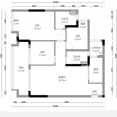 广州骏景花园114.2平米三居室现代风格20万全包装修案例效果图152.jpg