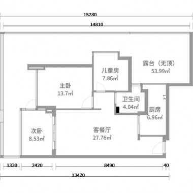 广州祈福新村109.9平米三居室现代风格13万全包装修案例效果图3751.jpg