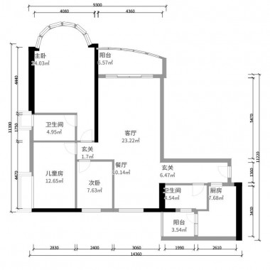 广州世纪绿洲120平米三居室中式风格10万半包装修案例效果图3403.jpg