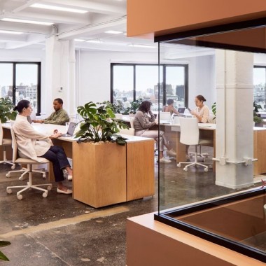 办公室也能软妹风，美容品牌 Glossier 纽约办公室  Rafael de Cárdenas-#室内设计#现代#办公#25933.jpg