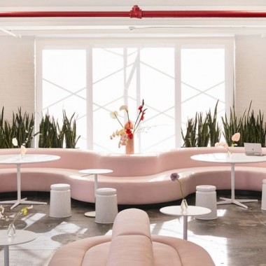 办公室也能软妹风，美容品牌 Glossier 纽约办公室  Rafael de Cárdenas-#室内设计#现代#办公#25937.jpg