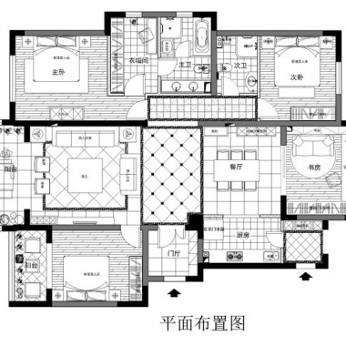 广州珊瑚天峰187平米四居室新古典风格风格30万全包装修案例效果图4850.jpg