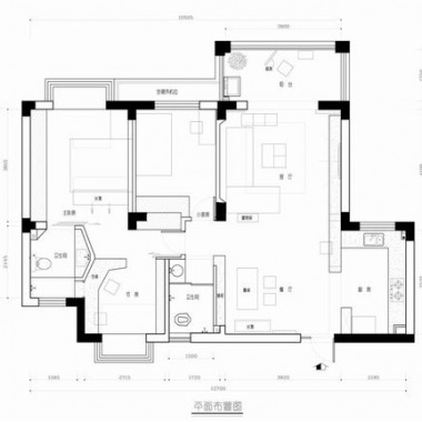 广州时代玫瑰园72.2平米二居室现代简约风格8万全包装修案例效果图10515.jpg