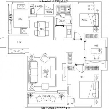 广州顺德碧桂园114平米三居室东南亚风格风格9.3万全包装修案例效果图12613.jpg