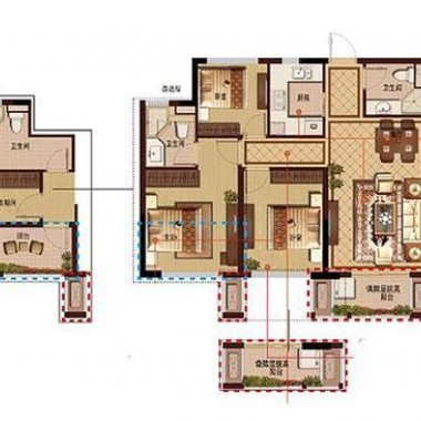 广州天河北苑58平米二居室现代简约风格8万全包装修案例效果图12604.jpg