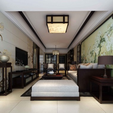 广州天誉花园139平米三居室中式风格风格15万半包装修案例效果图1702.jpg
