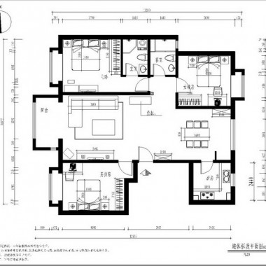 广州西关海118平米三居室欧式风格风格18万全包装修案例效果图7915.jpg