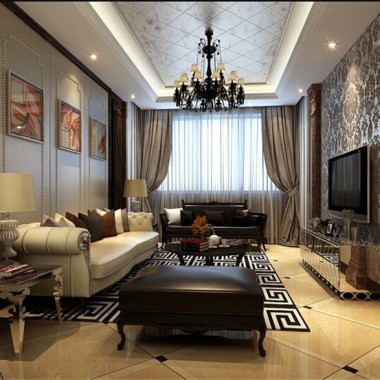 北京天通苑西三区96平米二居室欧式风格20万全包装修案例效果图856.jpg