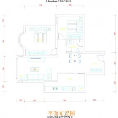 北京天通苑西三区96平米二居室欧式风格20万全包装修案例效果图874.jpg