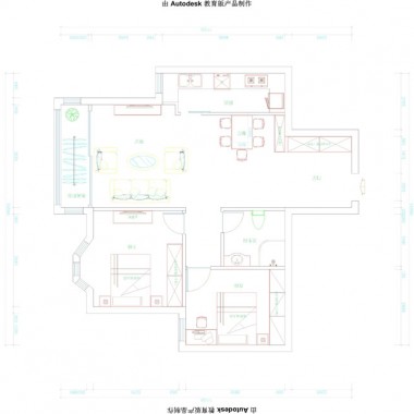 北京天通苑西三区97平米二居室简欧风格风格15万全包装修案例效果图1322.jpg