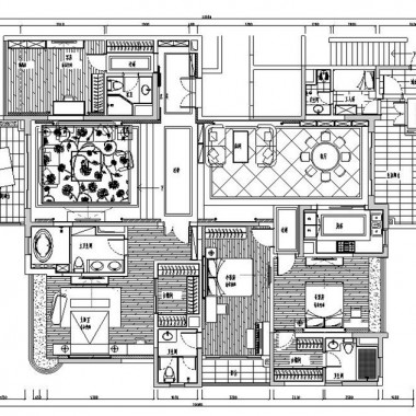 广州雅居乐富春山居241平米四居室欧式风格风格24万半包装修案例效果图5661.jpg