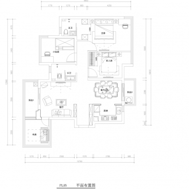 广州逸景翠园122平米四居室简欧风格13.5万全包装修案例效果图1642.png