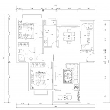 广州越秀·可逸江畔135平米三居室现代简约风格8万半包装修案例效果图17723.jpg