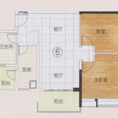 广州越秀·岭南雅筑83平米二居室现代简约风格11万全包装修案例效果图17147.png