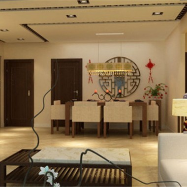 广州越秀保利爱特城100平米三居室中式风格风格8万半包装修案例效果图4556.jpg