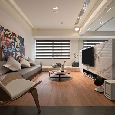 广州云东小区61平米一居室现代风格6.8万半包装修案例效果图7876.jpg