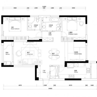 广州珠江东境花园130平米三居室现代风格7.2万半包装修案例效果图2026.jpg