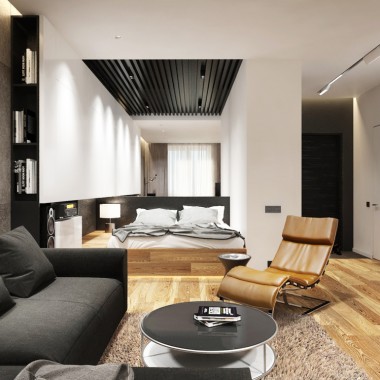 广州珠江金茂府73平米一居室现代风格7.4万全包装修案例效果图11659.jpg