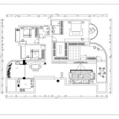 广州珠江御景湾201.5平米四居室中式风格风格16.8万半包装修案例效果图8806.jpg