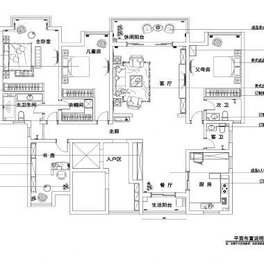 深圳卡罗社区135平米四居室简欧风格风格18万半包装修案例效果图8703.jpg