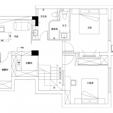 深圳岭下花园160平米三居室简欧风格风格10万半包装修案例效果图49640.jpg