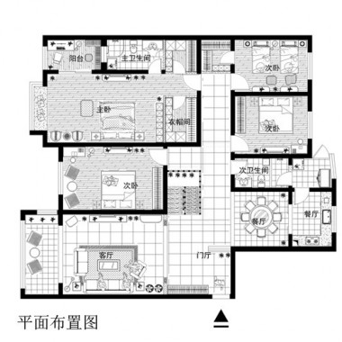 北京中粮天恒天悦壹号262平米四居室欧式风格32万全包装修案例效果图1451.jpg