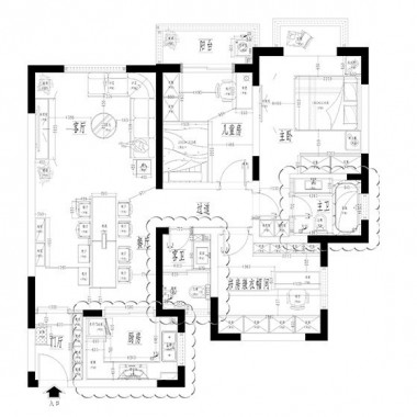 深圳龙珠花园108平米三居室现代风格10万半包装修案例效果图31376.jpg