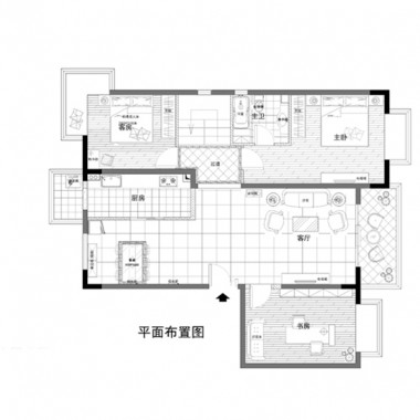 北京正源·尚峰尚水源墅151平米三居室现代简约风格12万全包装修案例效果图6146.jpg