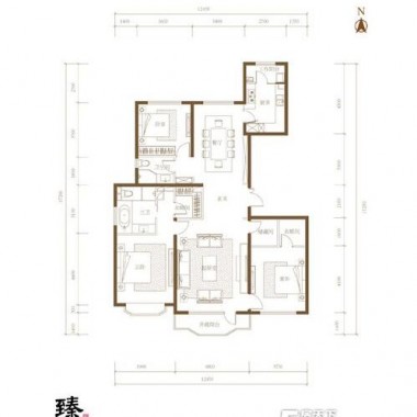 北京臻园175平米三居室现代简约风格50万半包装修案例效果图4879.jpg