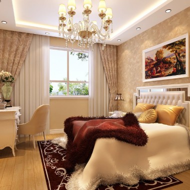 北京远洋天著洋房90平米二居室简欧风格风格7.2万全包装修案例效果图5015.jpg