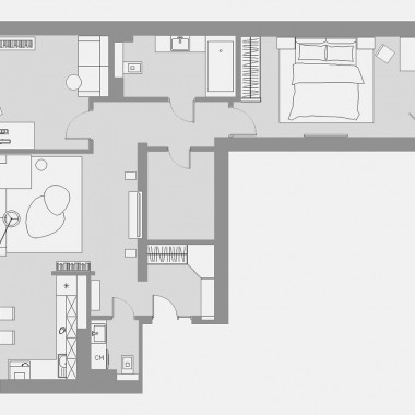 北京御槐园79平米一居室现代简约风格9万全包装修案例效果图738.jpg