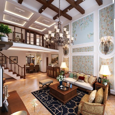 北京育龙家园140平米三居室欧美风情风格20万全包装修案例效果图4453.jpg